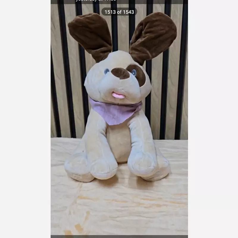 عروسک پولیشی سگ نشسته موزیکال